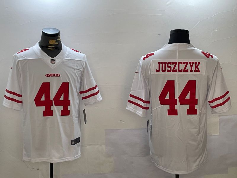 Men San Francisco 49ers 44 Juszczyk White Second generation 2024 Nike Limited NFL Jersey style 1